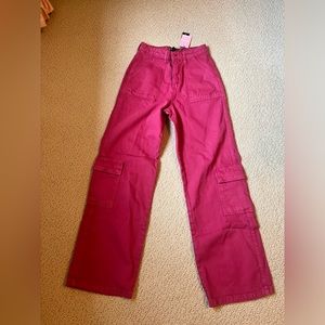 Pink cargo pants